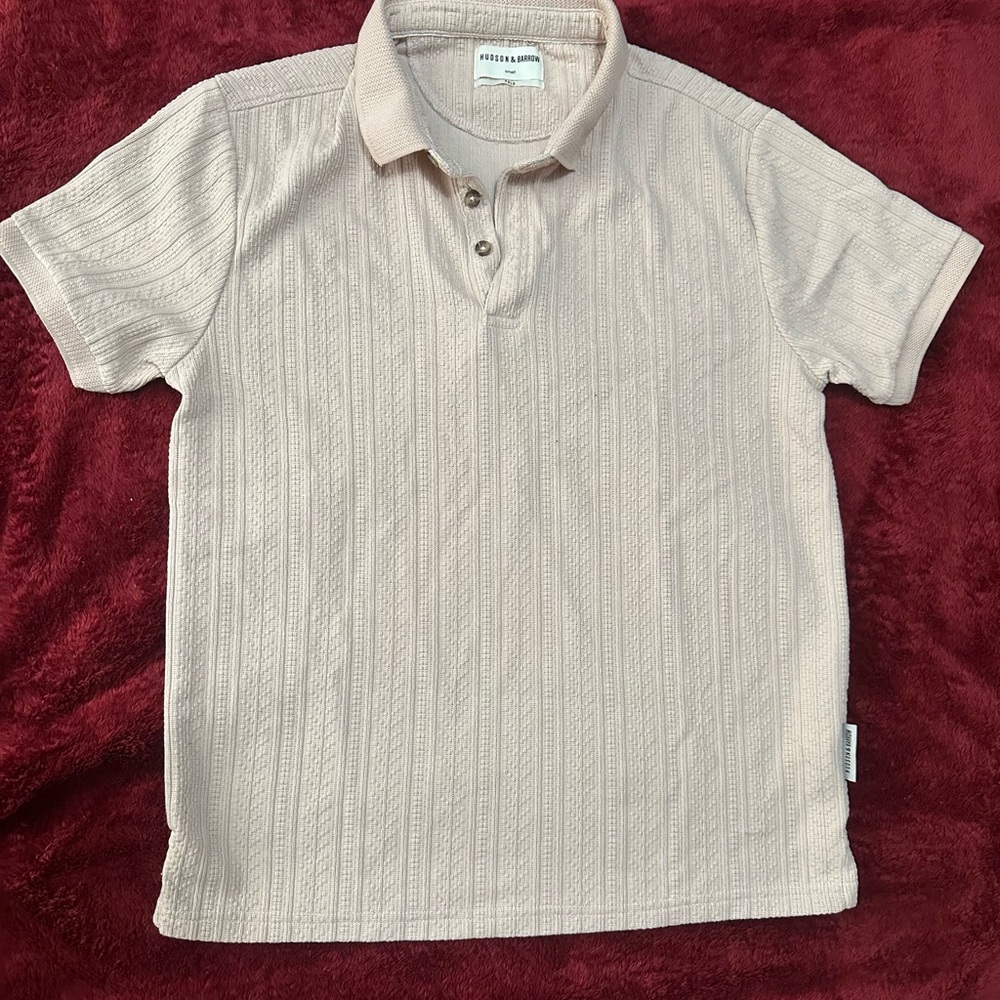 Peter Millar Light Tan Textured Polo